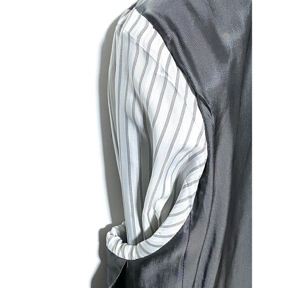 Pronto Uomo Black Blazer Two Button Sport Coat Jacket Mens 44L Wool Lined - Picture 8 of 10